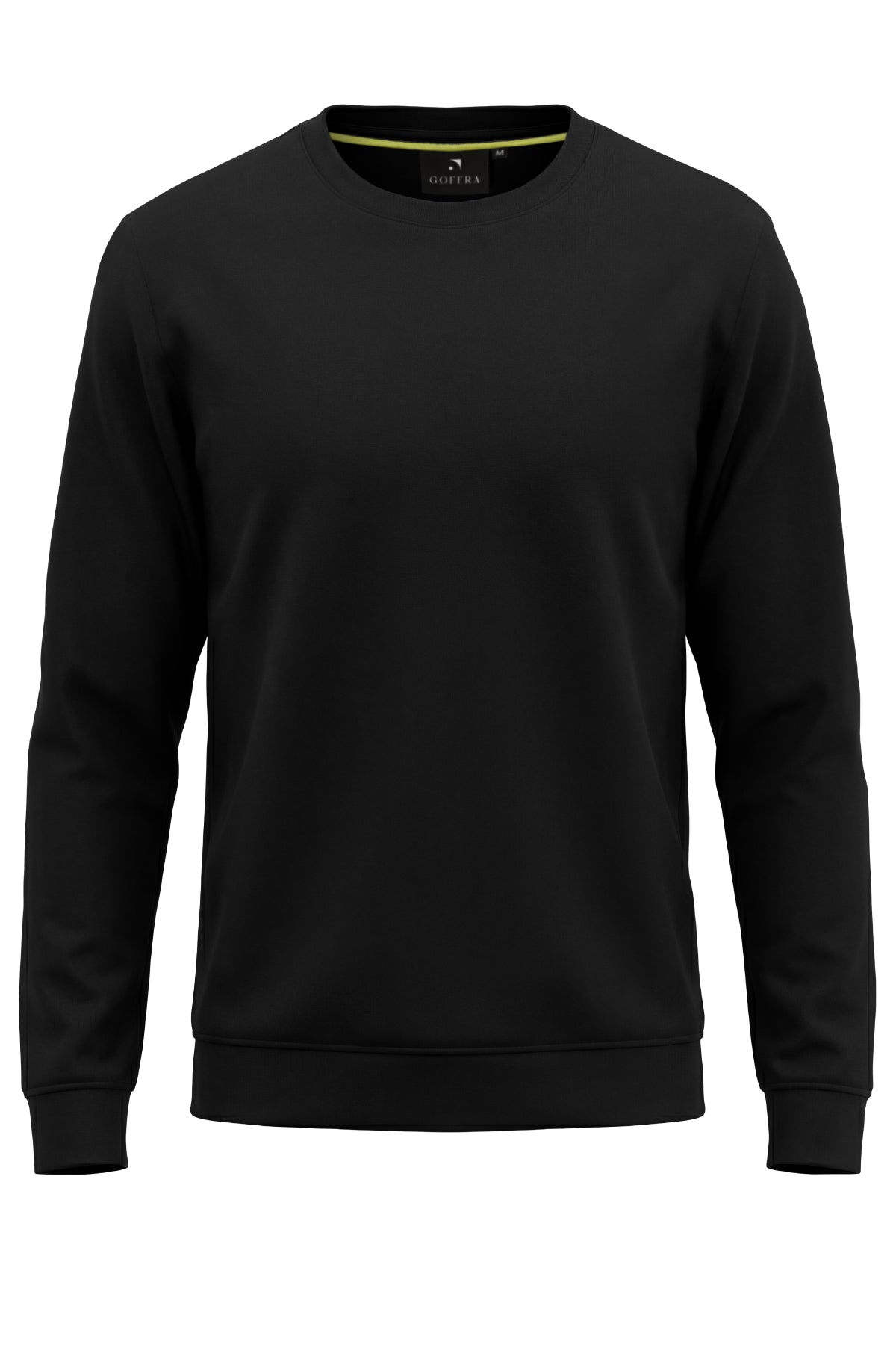 Herren Focus Flexibler Stoff Weiche Textur Alltagssweatshirt Schwarz M401-R0342-06