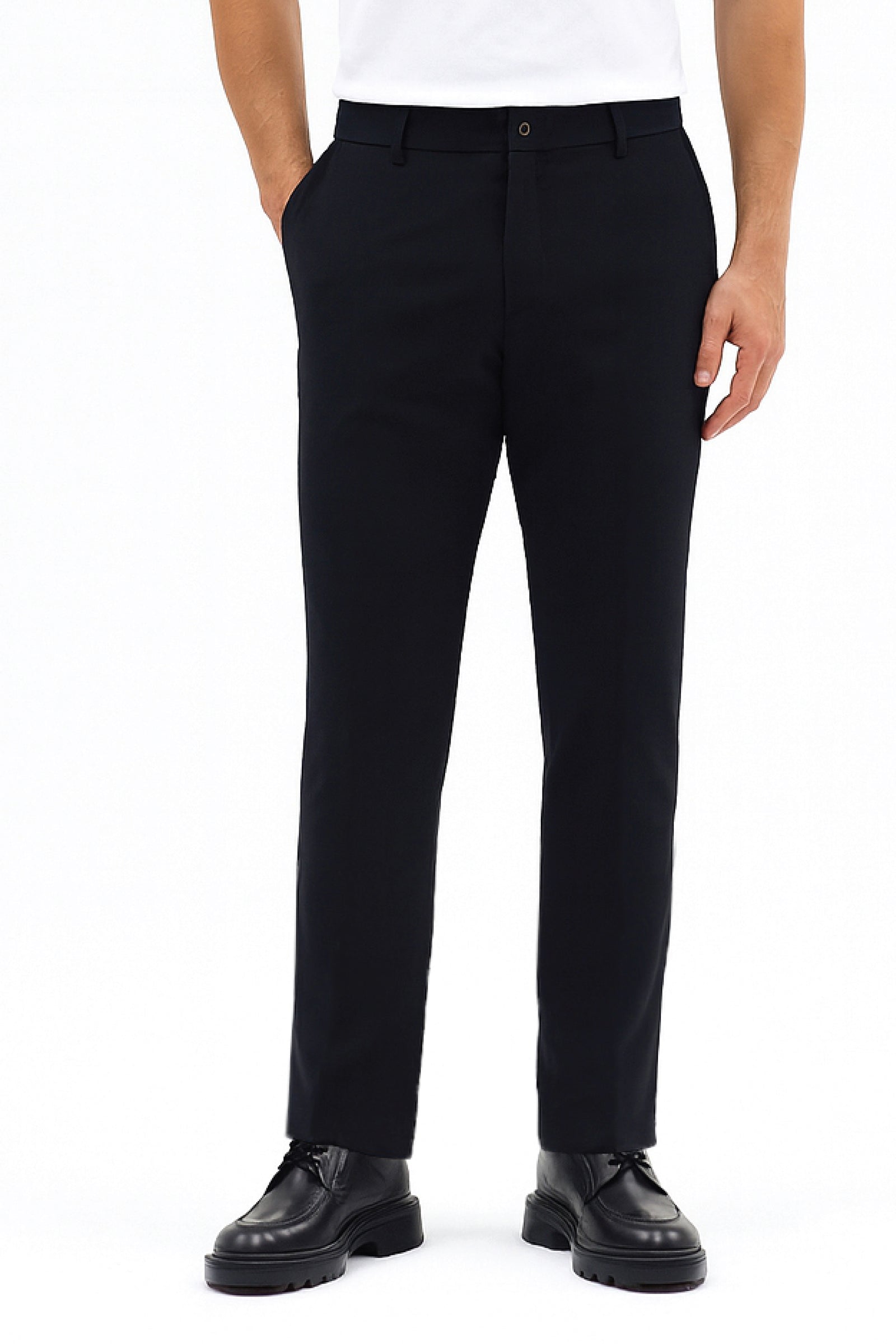 Erkek Motion Streç Kumaş Relaxed Beli Lastikli Jogger Pantolon (Yazlık) Siyah M701-R0140002-01