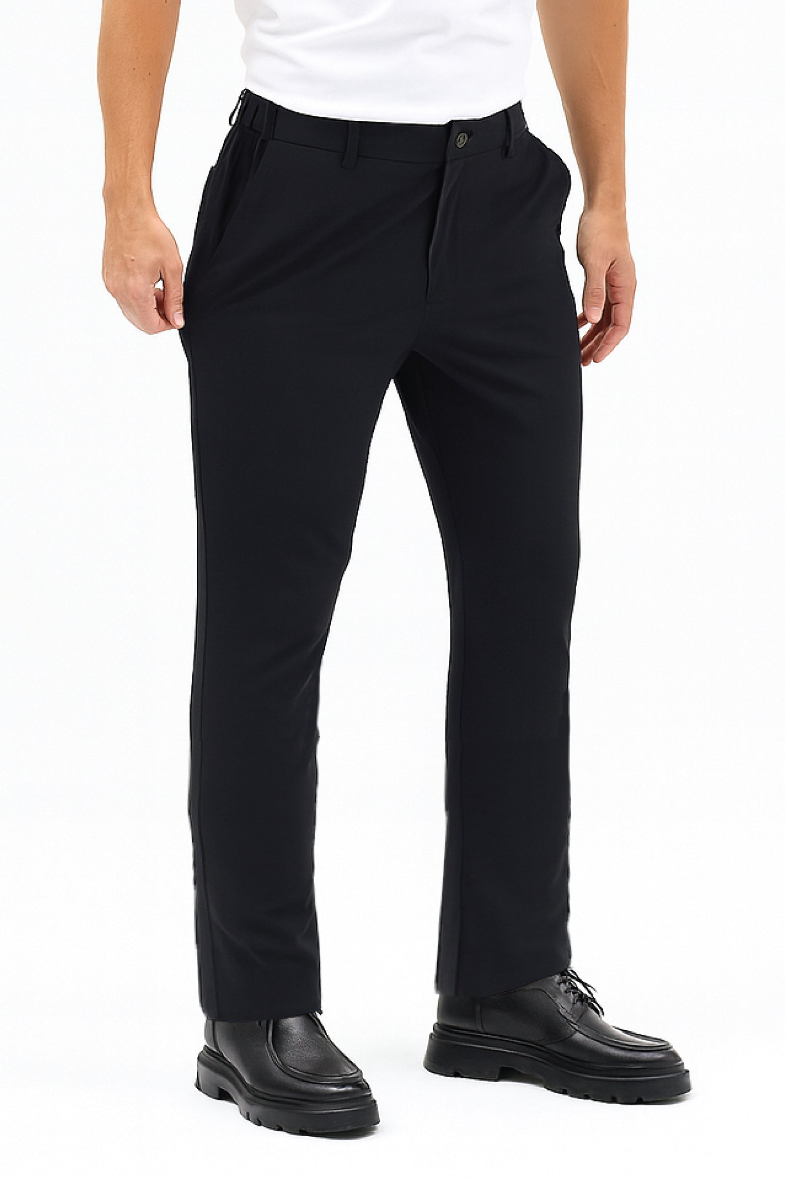 Erkek Motion Streç Kumaş Relaxed Beli Lastikli Jogger Pantolon (Yazlık) Siyah M701-R0140002-01