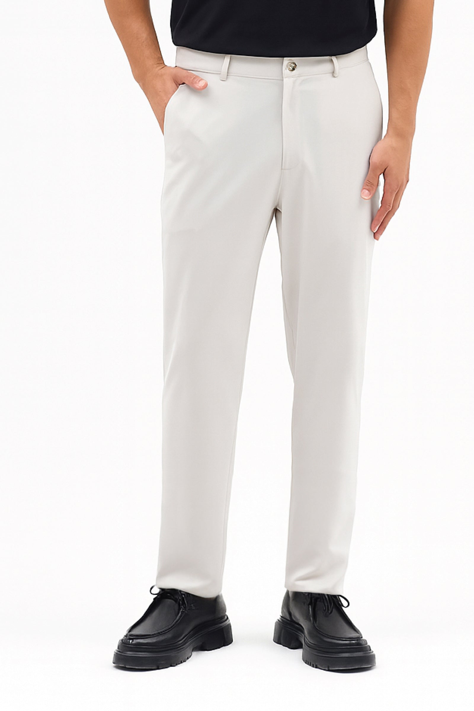 Erkek Motion Streç Kumaş Relaxed Beli Lastikli Jogger Pantolon (Yazlık) Açık Gri M701-R0140002-03