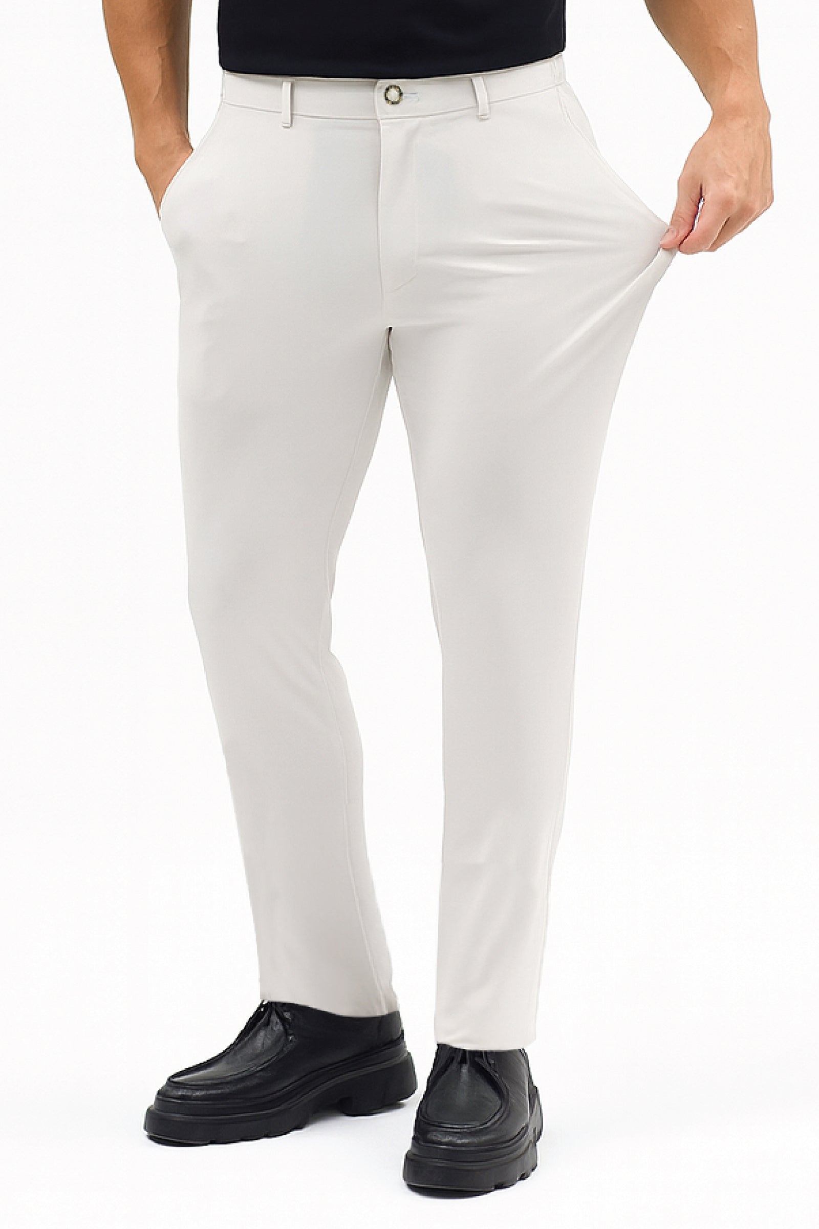 Erkek Motion Streç Kumaş Relaxed Beli Lastikli Jogger Pantolon (Yazlık) Açık Gri M701-R0140002-03