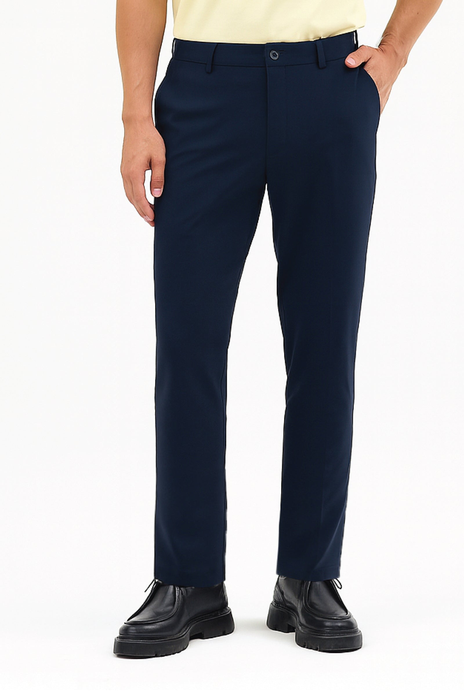 Herren Motion Stretch Stoff Relaxed Jogger Hose mit Gummibund (Sommerlich) Marineblau M701-R0140002-02