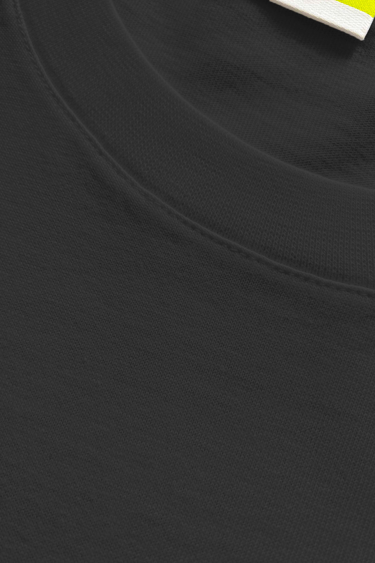 Herren T-Shirt Vision Premium-Qualität aus dicht gewebter Baumwolle Schwarz M101-R0220-02