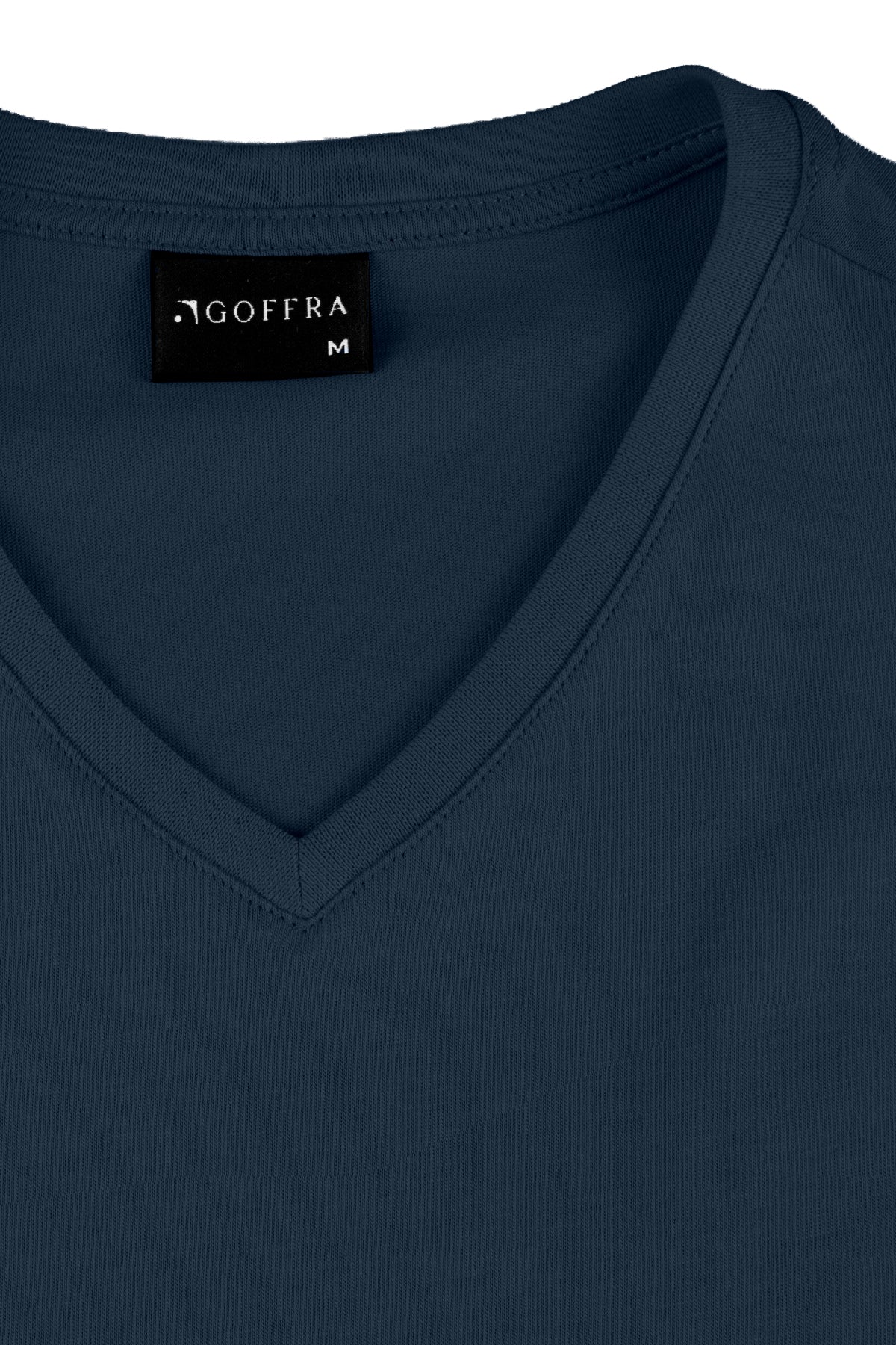 Erkek Vision V Yaka Premium Kalite Yoğun Dokulu Pamuklu T-Shirt Lacivert M102-R0220-07
