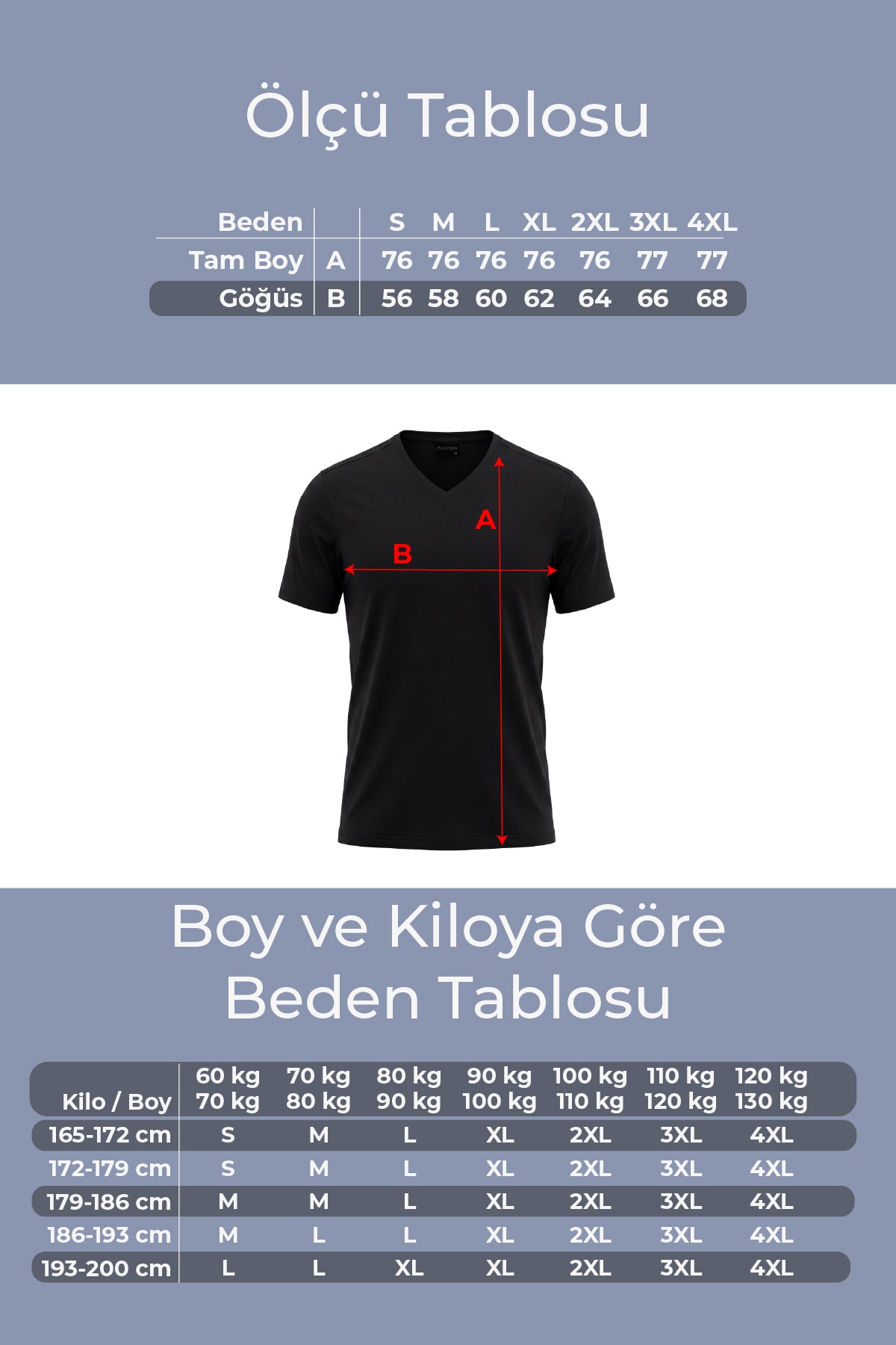 Erkek Vision V Yaka Premium Kalite Yoğun Dokulu Pamuklu T-Shirt Siyah M102-R0220-08