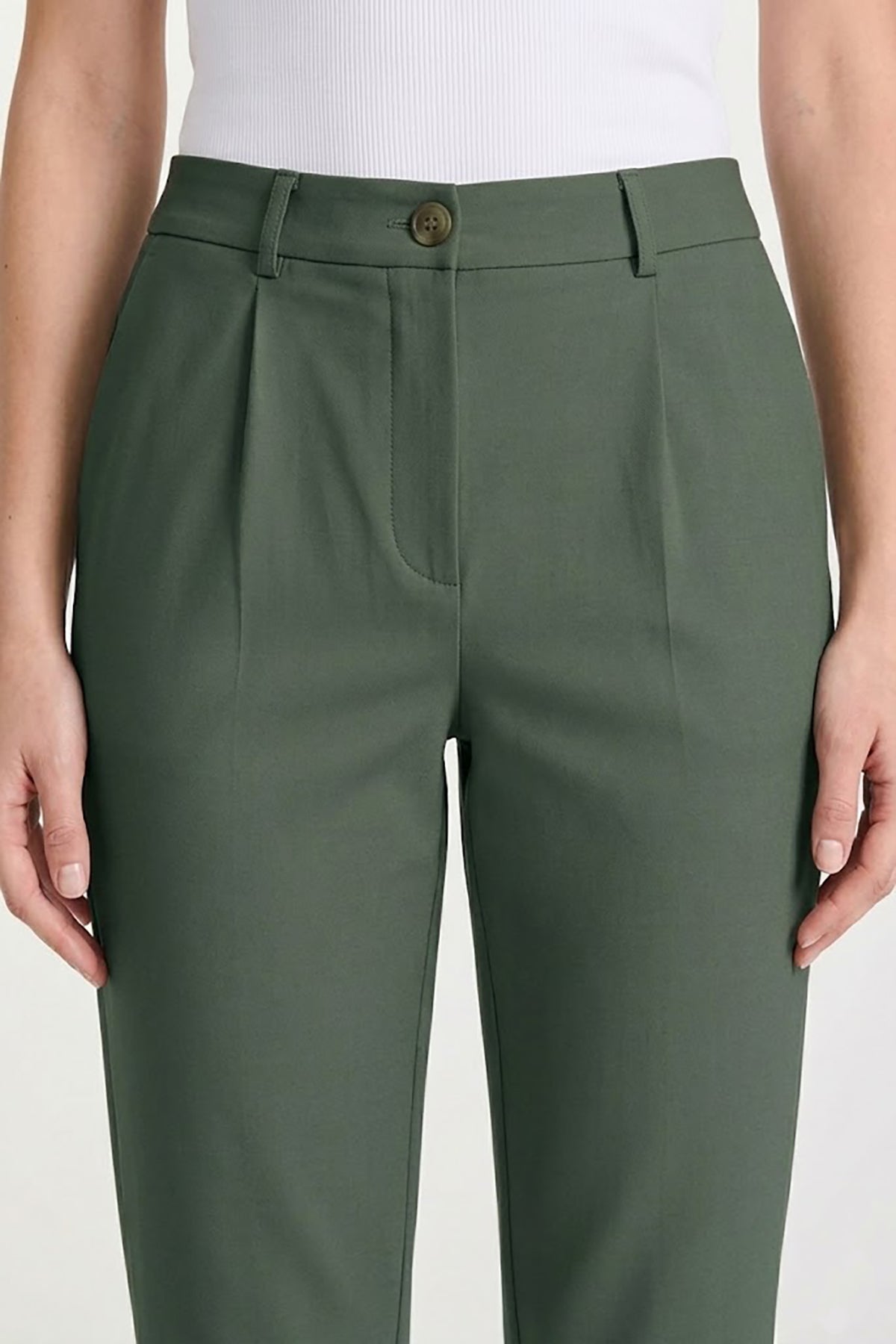 Kadın Flexon Ultra Esnek Relaxed Beli Lastikli Jogger Pantolon Haki W702-R0433-04