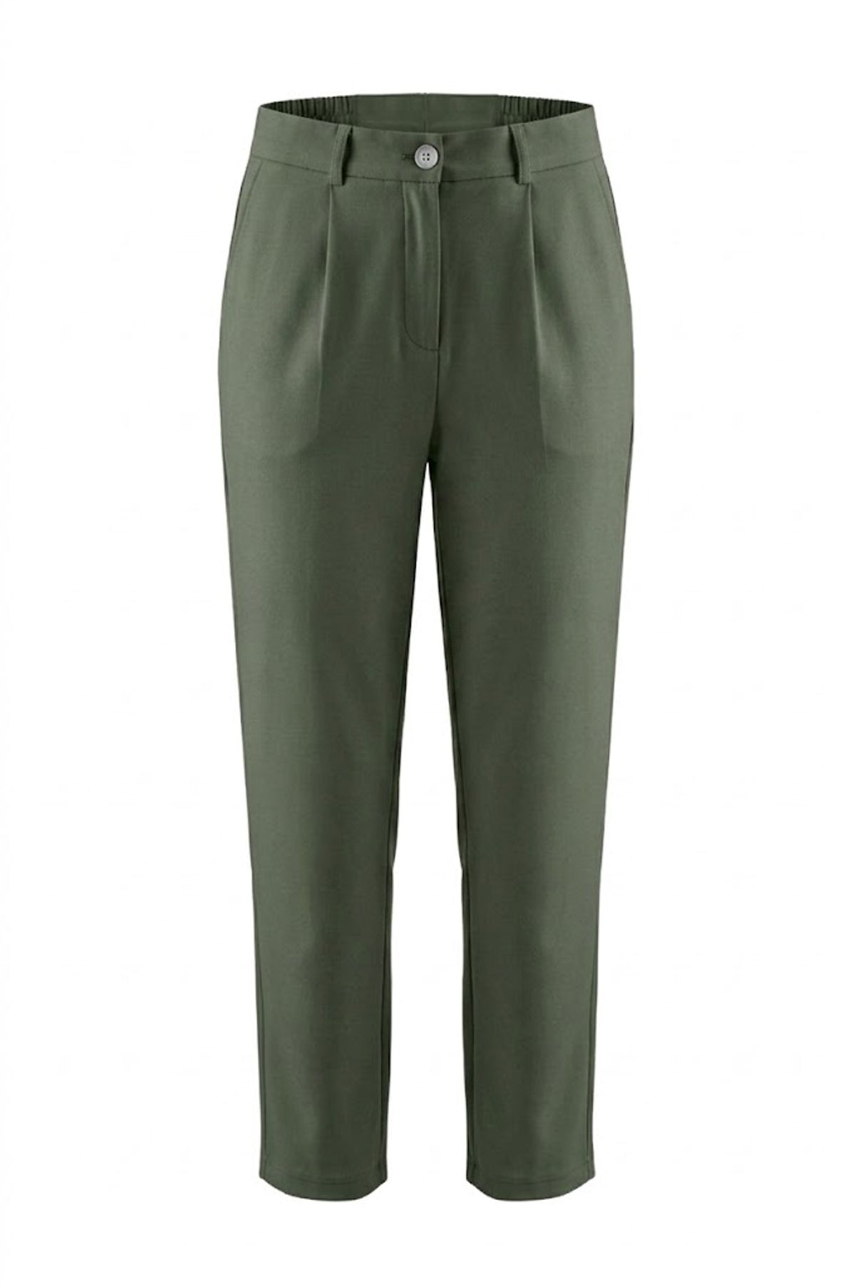Kadın Flexon Ultra Esnek Relaxed Beli Lastikli Jogger Pantolon Haki W702-R0433-04
