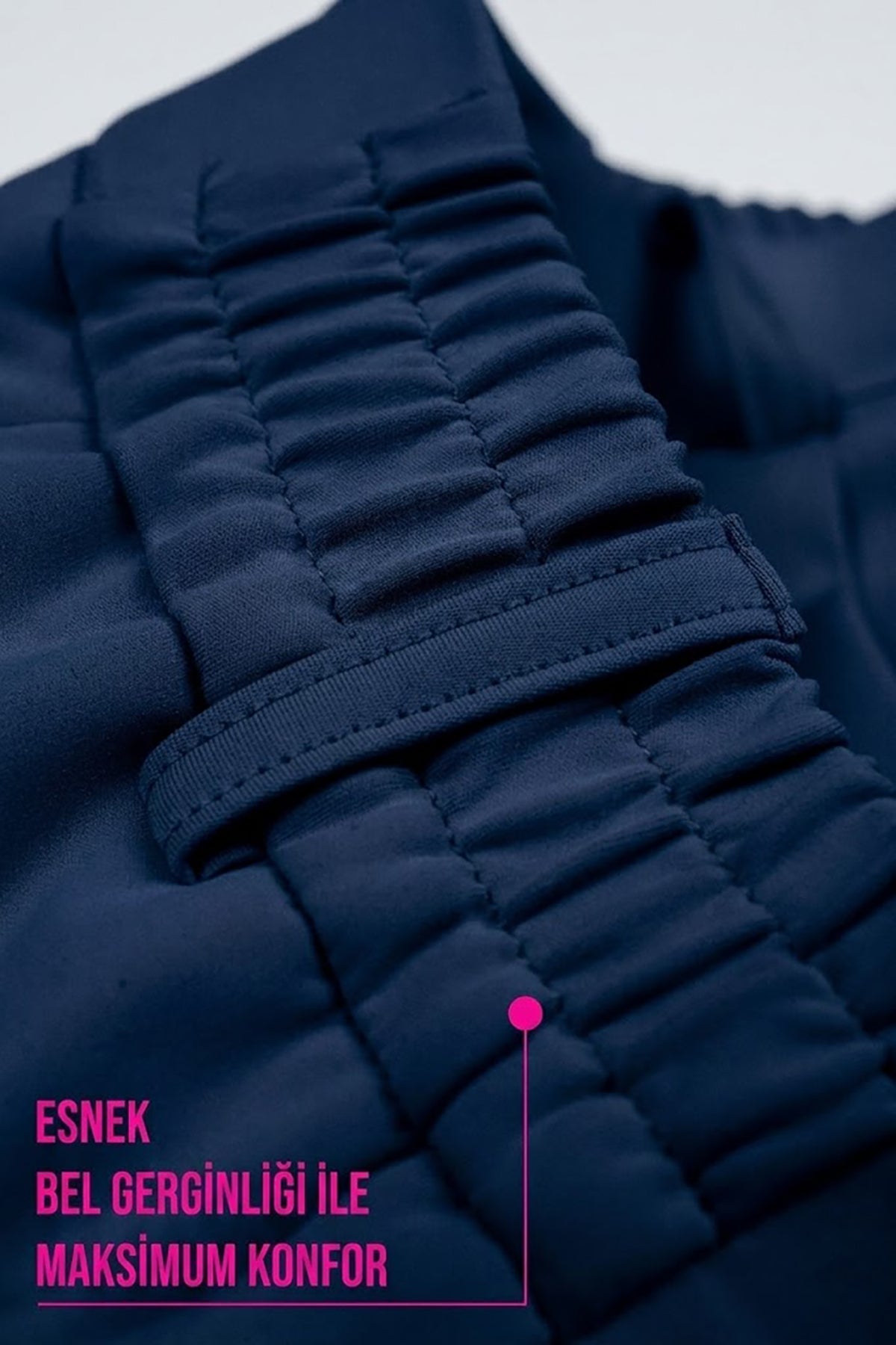 Kadın Flexon Ultra Esnek Relaxed Beli Lastikli Jogger Pantolon Lacivert W702-R0433-05
