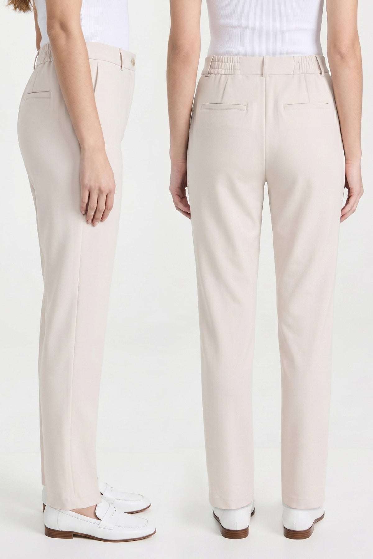 Damen Flexon Ultra Elastische Relaxed Jogginghose mit Gummibund Creme W702-R0433-06
