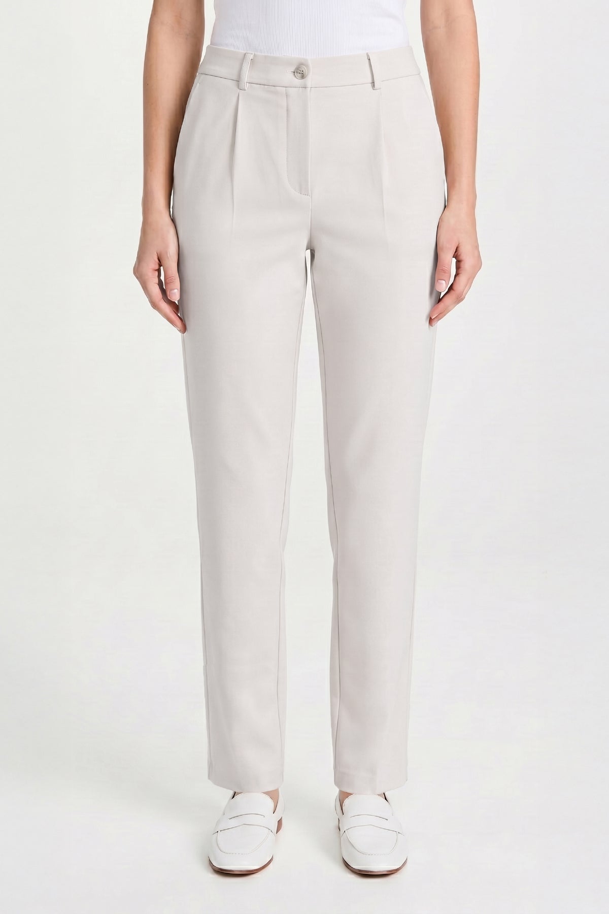 Damen Flexon Ultra Elastische Relaxed Jogger Hose mit Gummizug an der Taille Stein W702-R0433-08