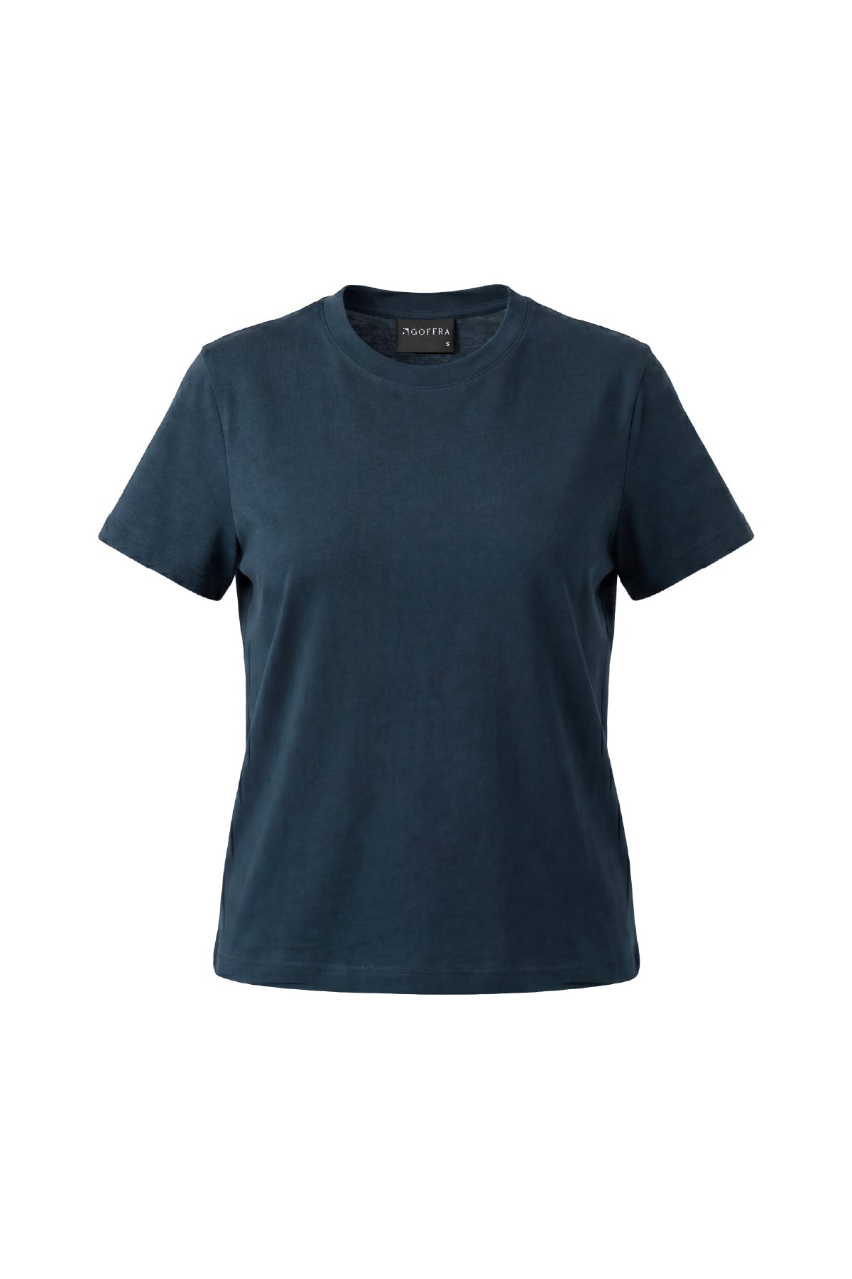 Kadın Vision Bisiklet Yaka Premium Kalite Yoğun Dokulu Pamuklu T-Shirt Lacivert W101-R0220-07
