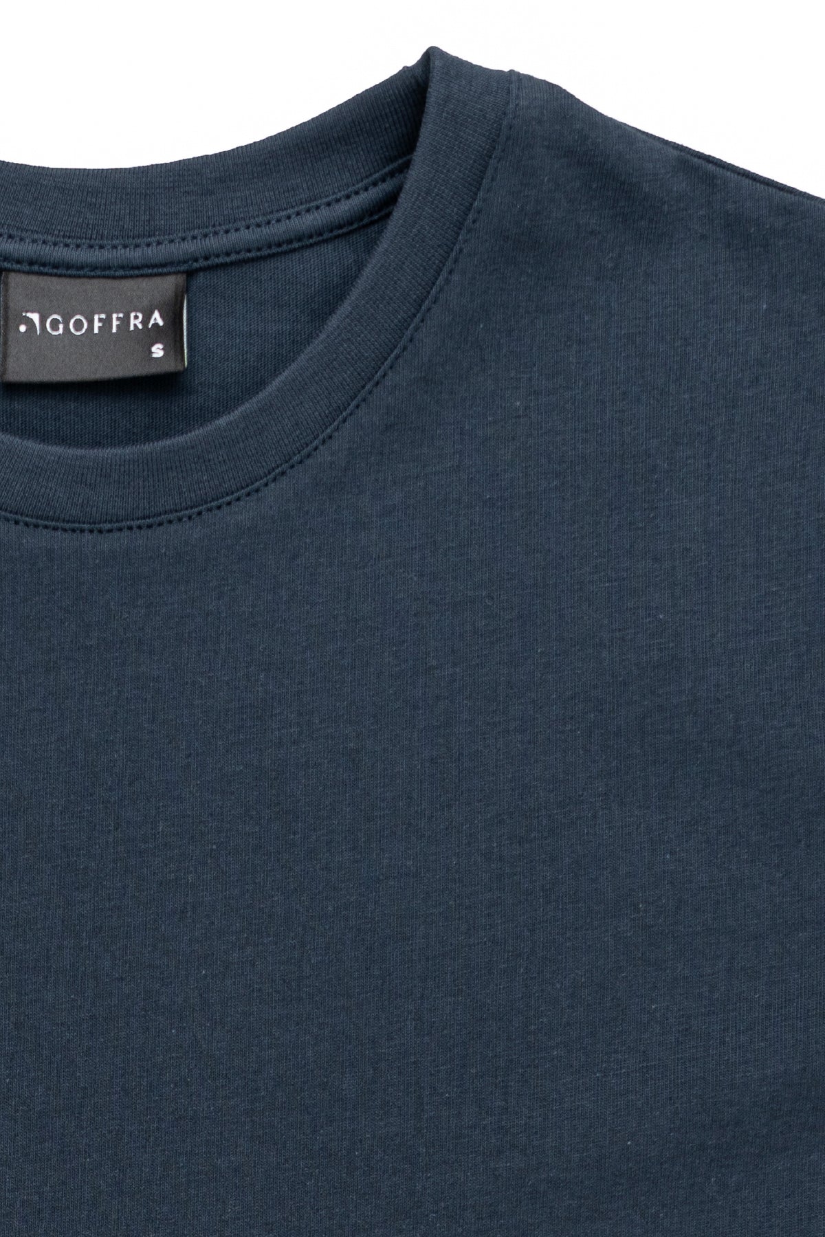 Kadın Vision Bisiklet Yaka Premium Kalite Yoğun Dokulu Pamuklu T-Shirt Lacivert W101-R0220-07