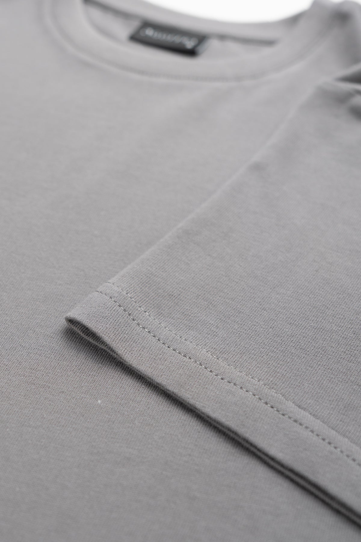 Kadın Vision Bisiklet Yaka Premium Kalite Yoğun Dokulu Pamuklu T-Shirt Koyu Gri W101-R0220-04