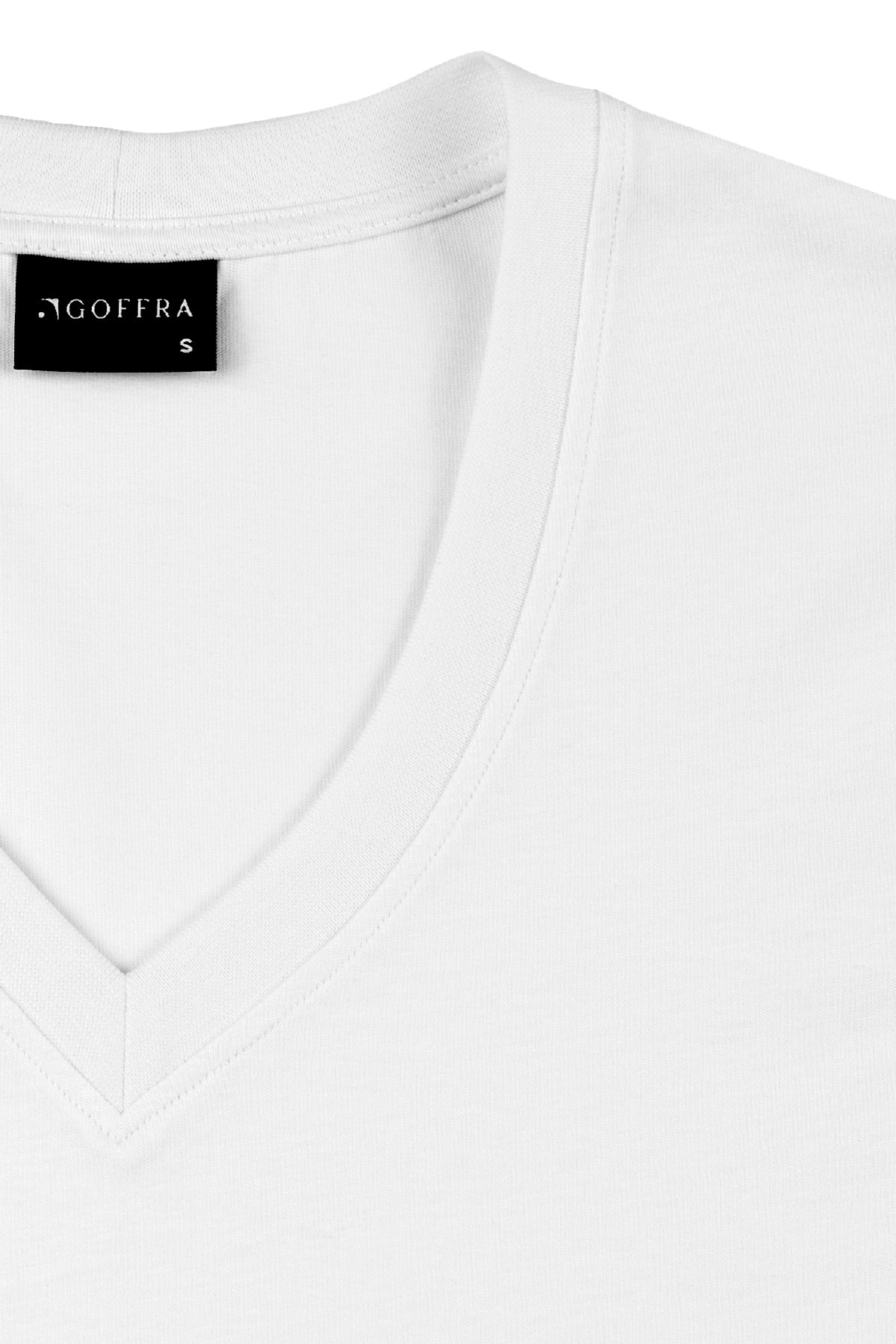 Kadın Vision V Yaka Premium Kalite Yoğun Dokulu Pamuklu T-Shirt Beyaz W102-R0220-01