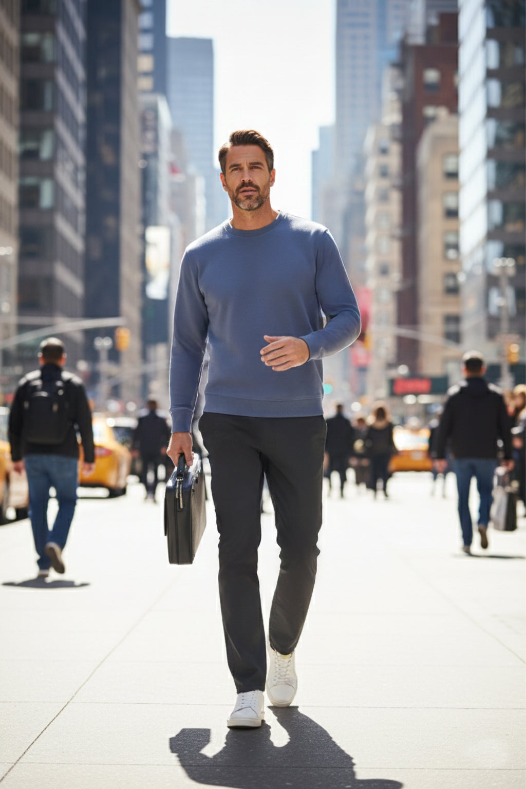 Erkek Flexon Ultra Esnek Relaxed Beli Lastikli Jogger Pantolon Koyu Gri M702-R0433-02