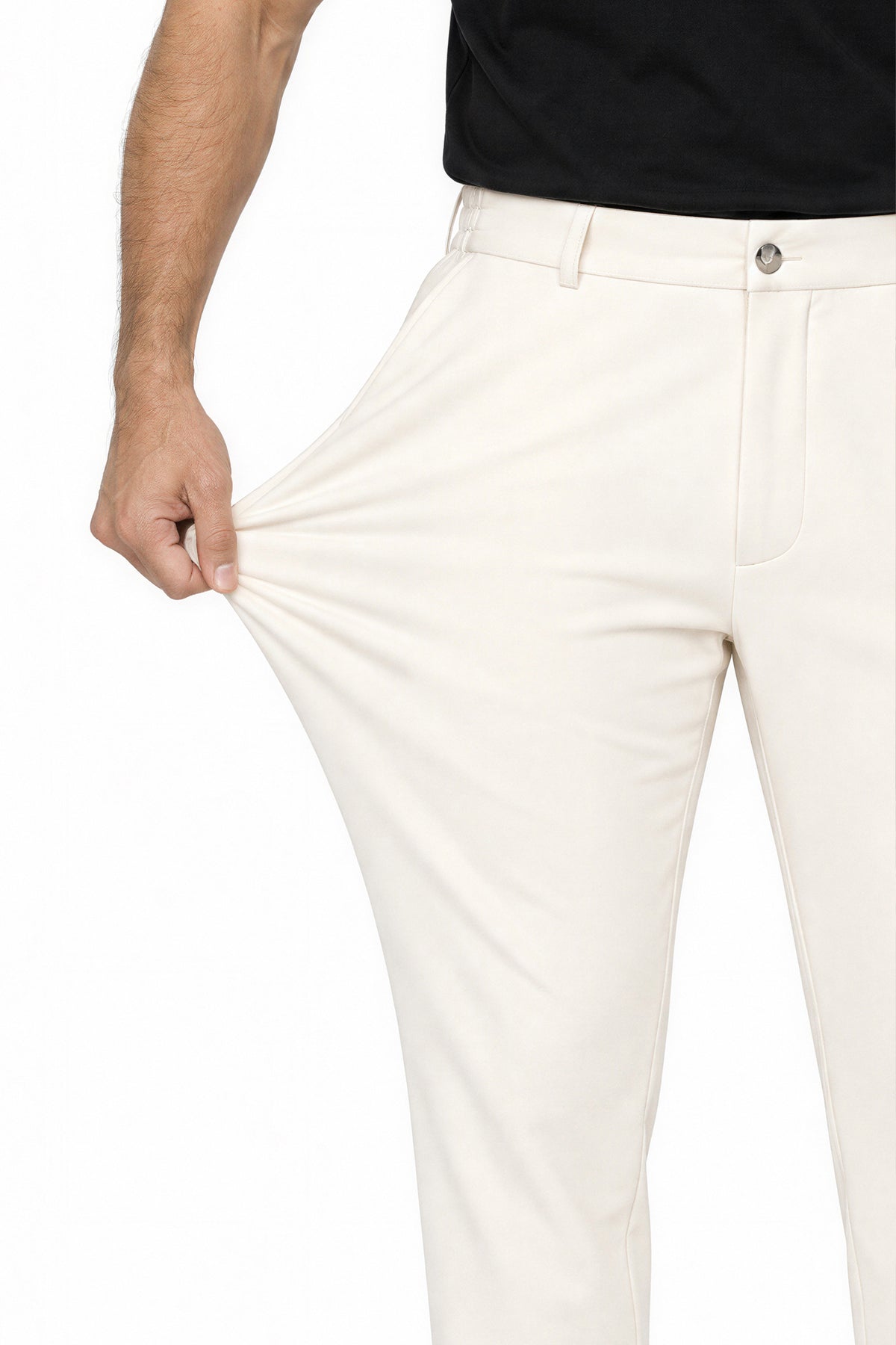 Erkek Flexon Ultra Esnek Relaxed Beli Lastikli Jogger Pantolon Krem M702-R0433-06