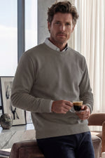 Erkek Focus Esnek Kumaş Yumuşak Dokulu Günlük Sweatshirt Açık Kahverengi M401-R0342-05