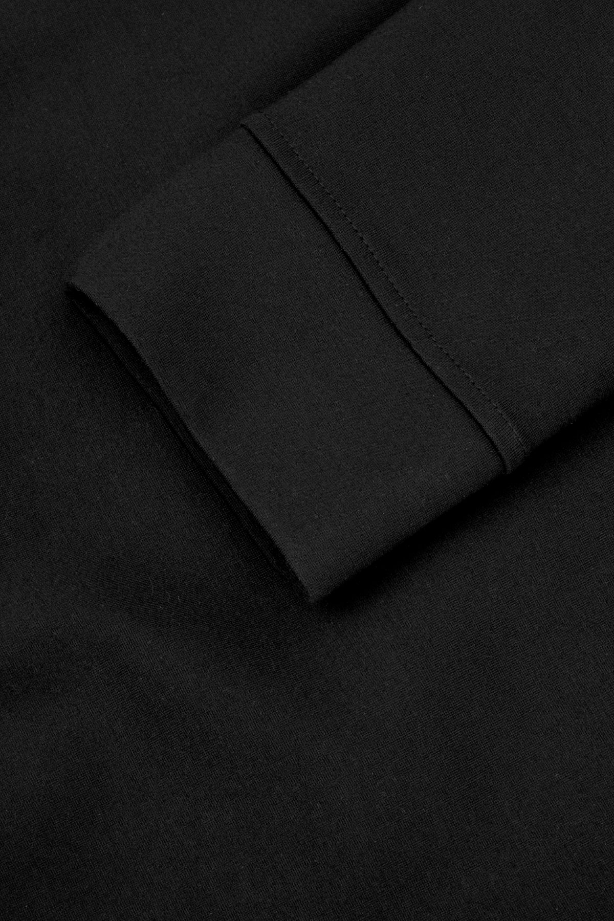 Herren Focus Flexibler Stoff Weiche Textur Alltagssweatshirt Schwarz M401-R0342-06