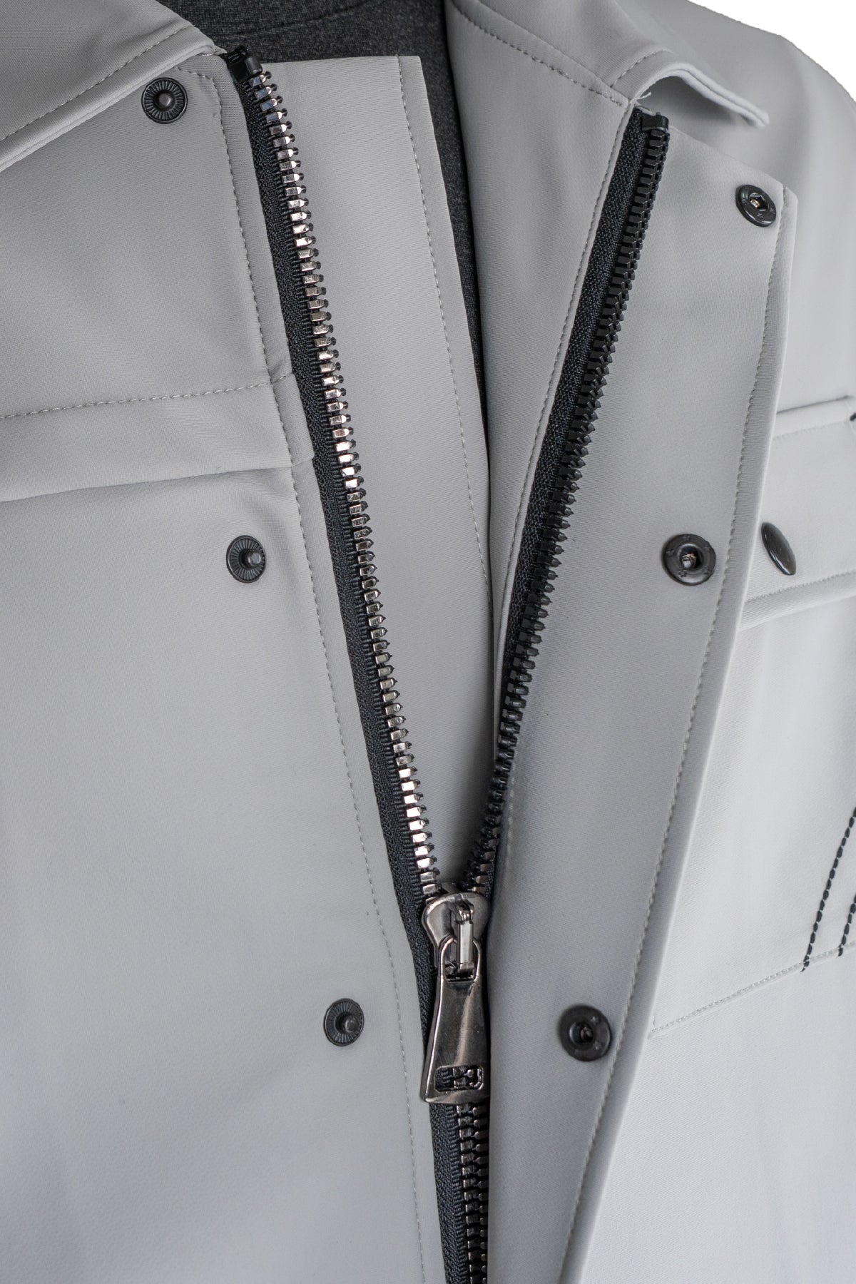 Erkek Metropole Modern Regular Fit Su İtici Teknik Ceket Gri M601-R0501-01