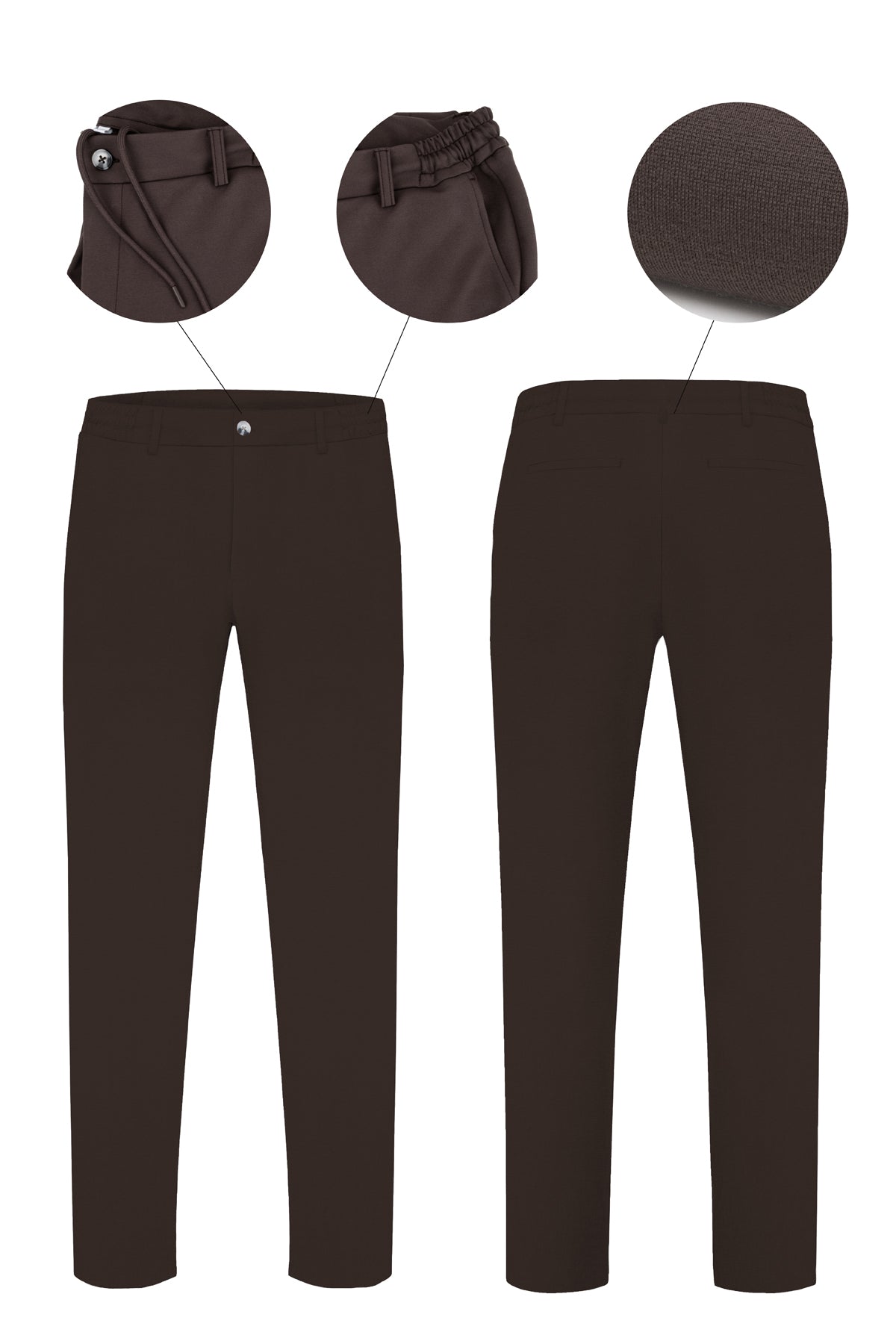 Herren North Flexible Relaxed Jogger Hose mit elastischem Bund Braun M702-R0311-01