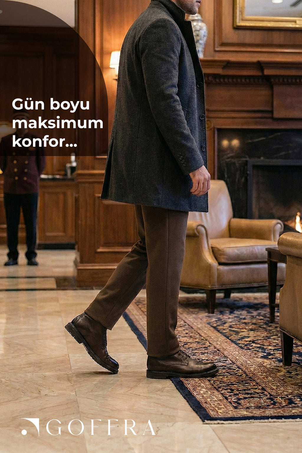 Erkek North Esnek Relaxed Beli Lastikli Jogger Pantolon Kahverengi M702-R0311-01