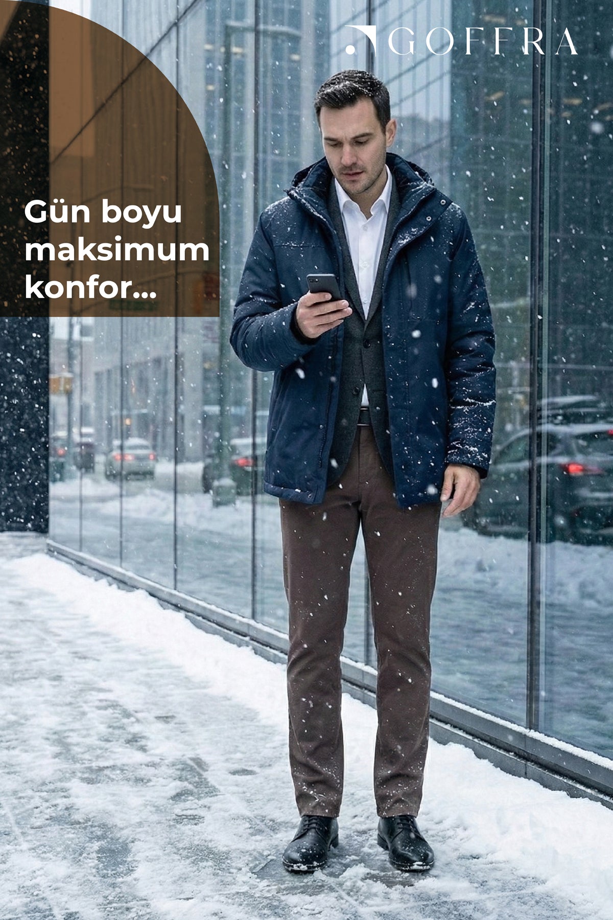 Erkek North Esnek Relaxed Beli Lastikli Jogger Pantolon Kahverengi M702-R0311-01