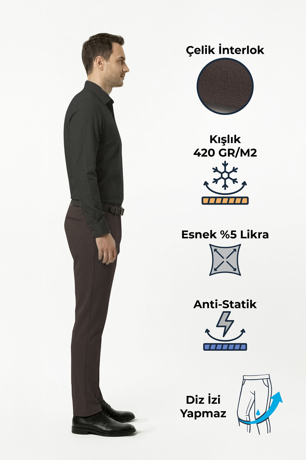 Erkek North Esnek Relaxed Beli Lastikli Jogger Pantolon Kahverengi M702-R0311-01