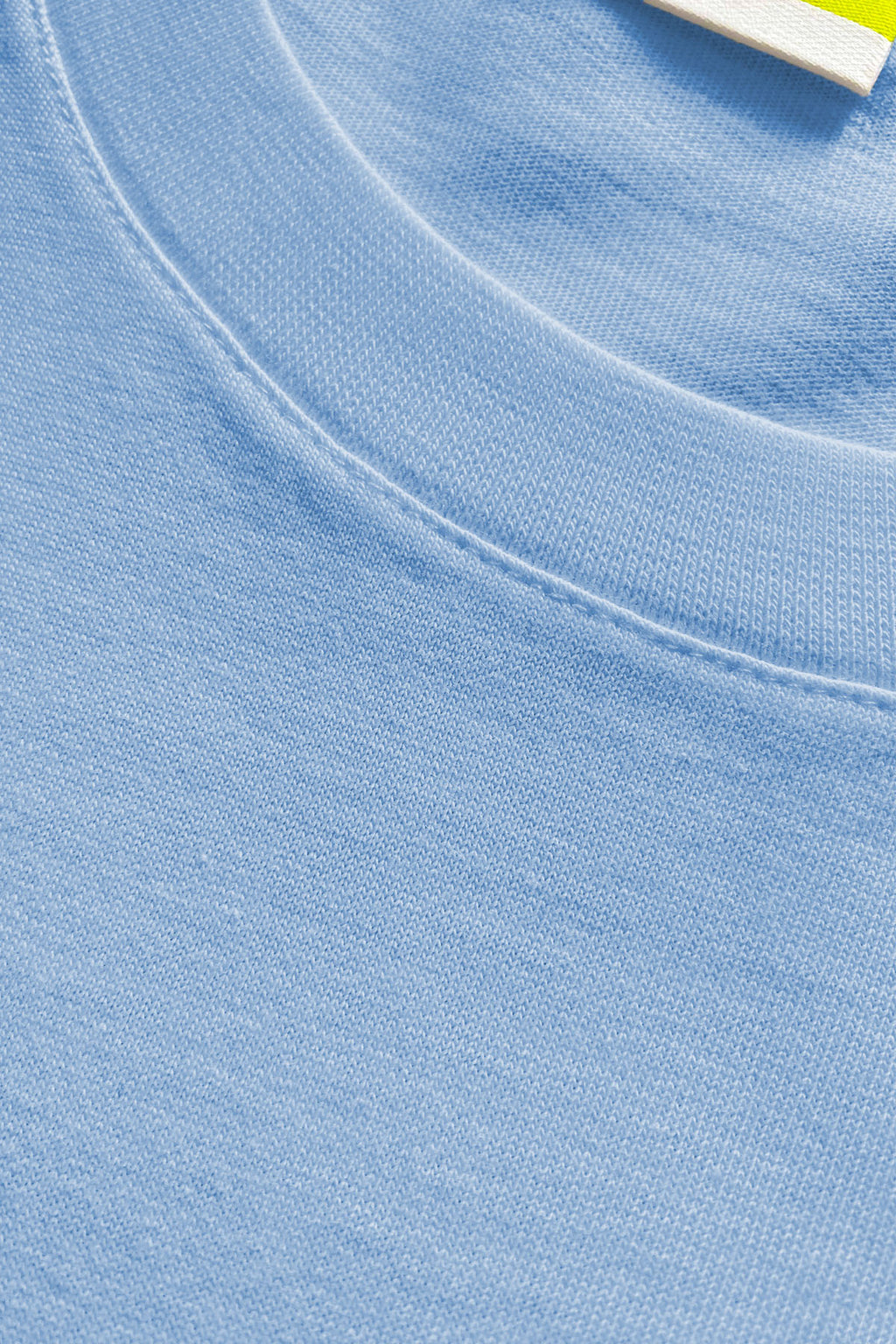 Erkek Premium Kalite Yoğun Dokulu Pamuklu T-Shirt Açık Mavi M101-R0220-08