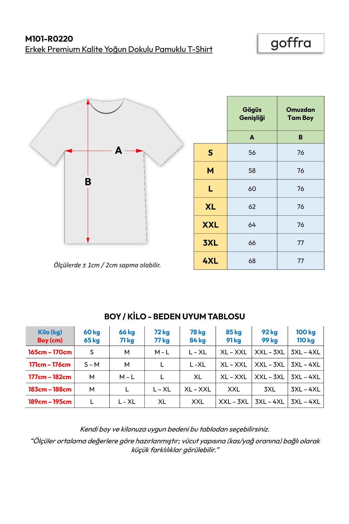 Herren Vision Premium Qualität Hochdichtes Baumwoll-T-Shirt Weiß M101-R0220-01