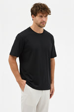 Erkek Vision Premium Kalite Yoğun Dokulu Pamuklu T-Shirt Siyah M101-R0220-02