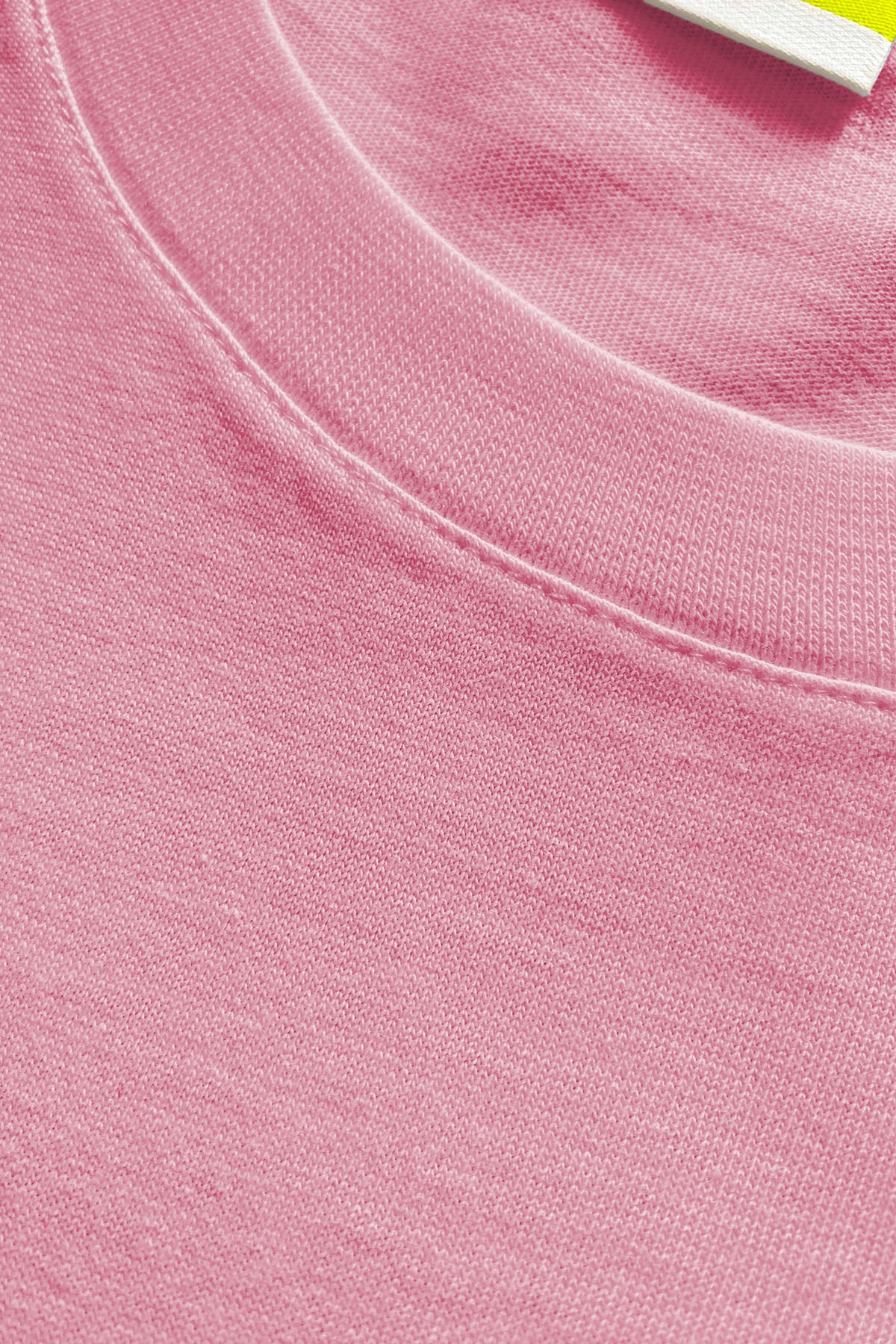 Erkek Premium Kalite Yoğun Dokulu Pamuklu T-Shirt Pembe M101-R0220-06