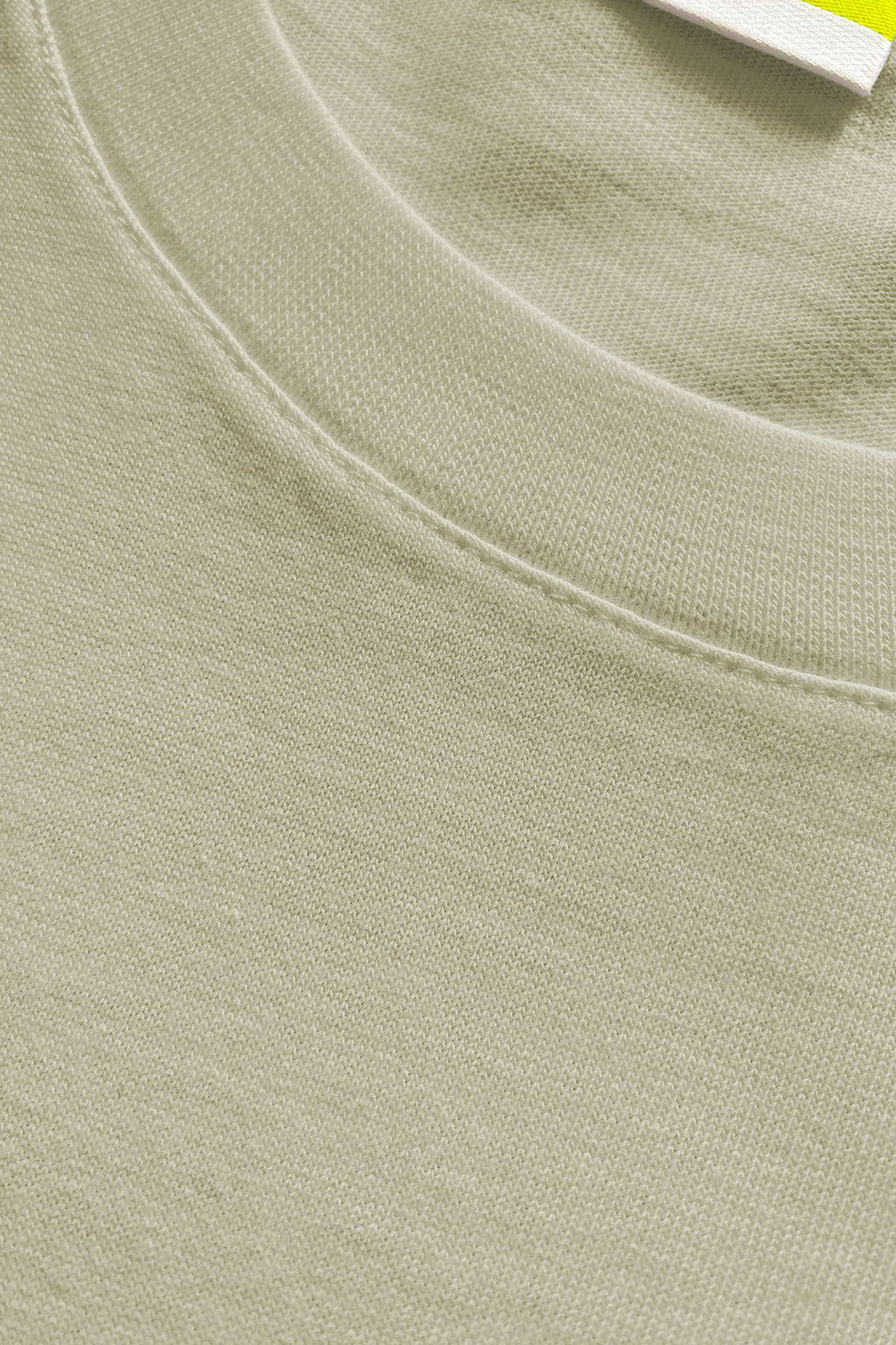 Erkek Premium Kalite Yoğun Dokulu Pamuklu T-Shirt Açık Sarı M101-R0220-03