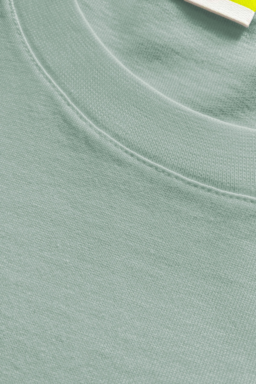 Erkek Premium Kalite Yoğun Dokulu Pamuklu T-Shirt Yeşil M101-R0220-07