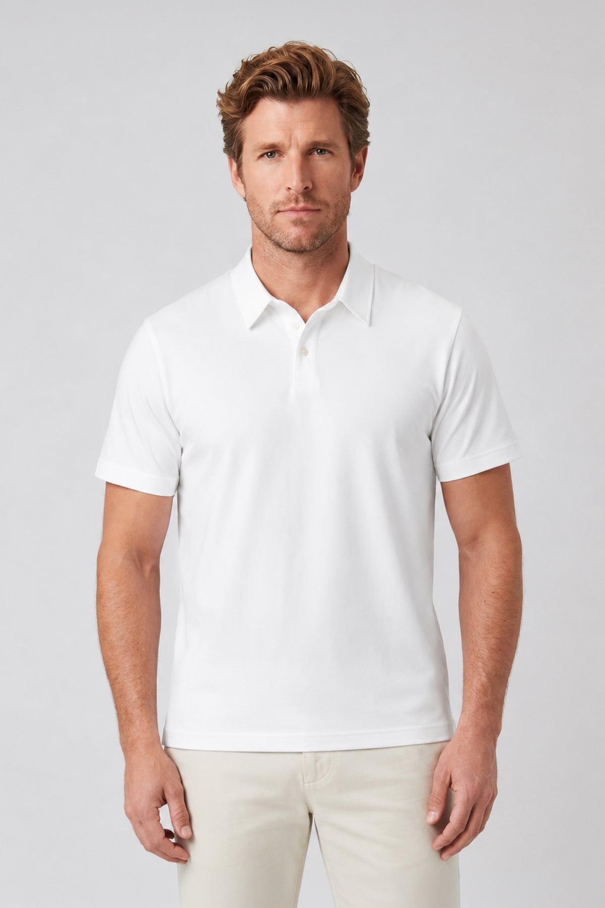 Erkek Prestige Polo Yaka Tişört 110s Pima Pamuğu Likit Amonyak Merserize Beyaz M120-K0141-01