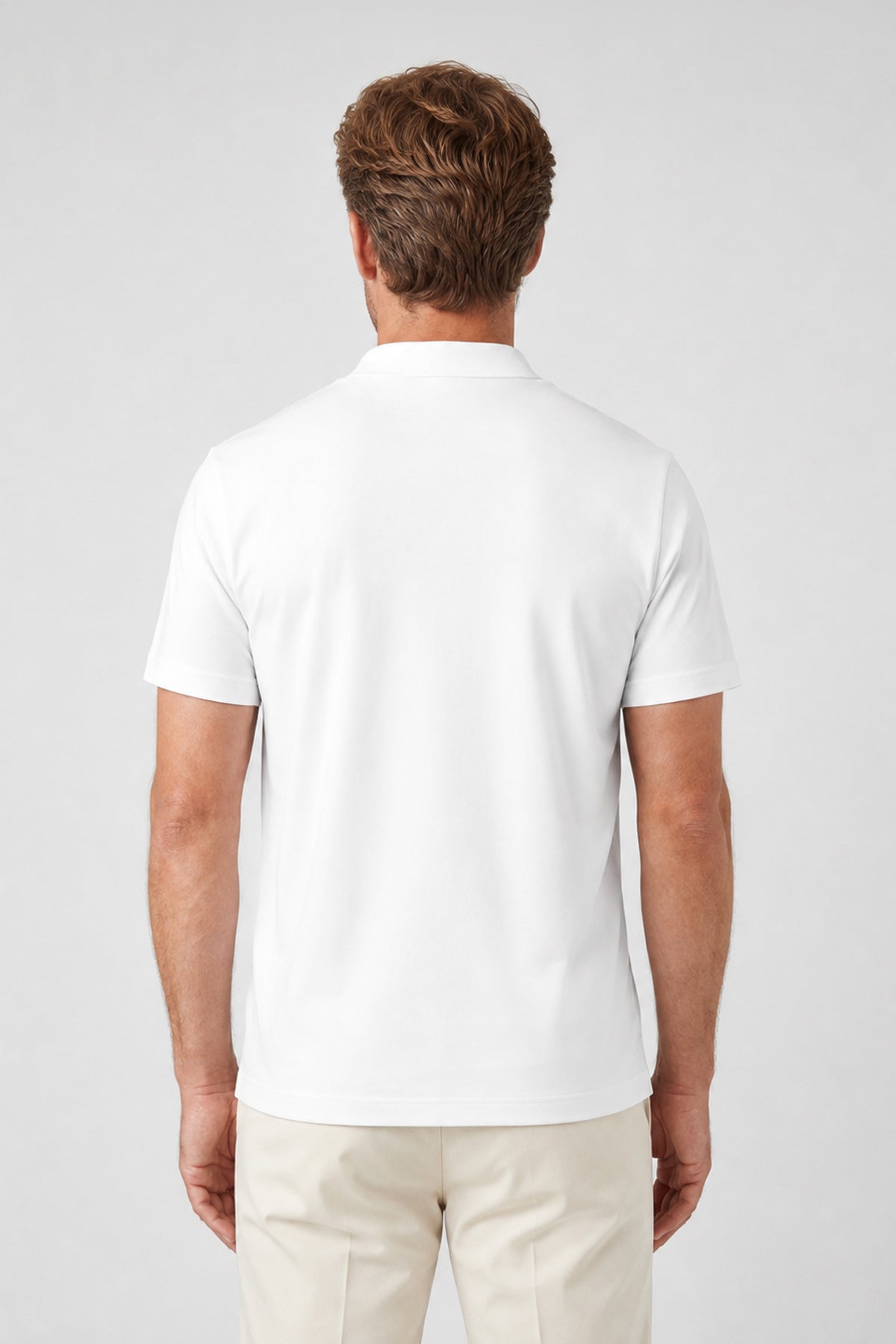 Erkek Prestige Polo Yaka Tişört 110s Pima Pamuğu Likit Amonyak Merserize Beyaz M120-K0141-01