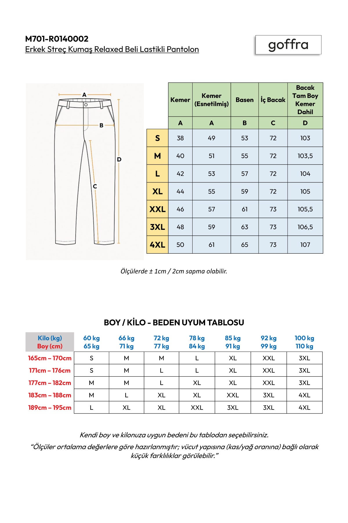 Erkek Streç Kumaş Relaxed Beli Lastikli Jogger Pantolon Lacivert M701-R0140002-02