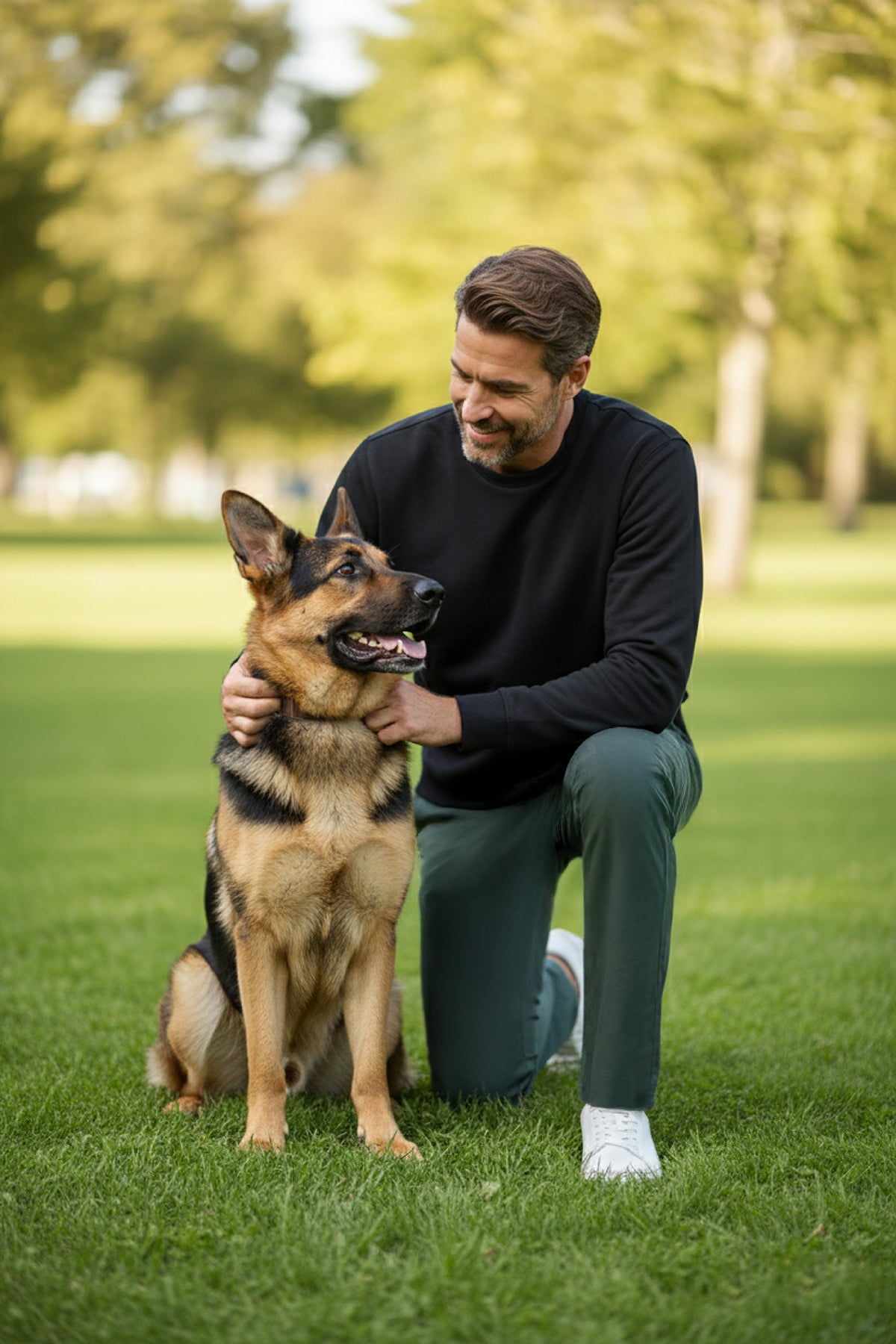 Herren Flexon Ultra Flexible Relaxed Jogger Hose mit elastischem Bund Grün M702-R0433-01