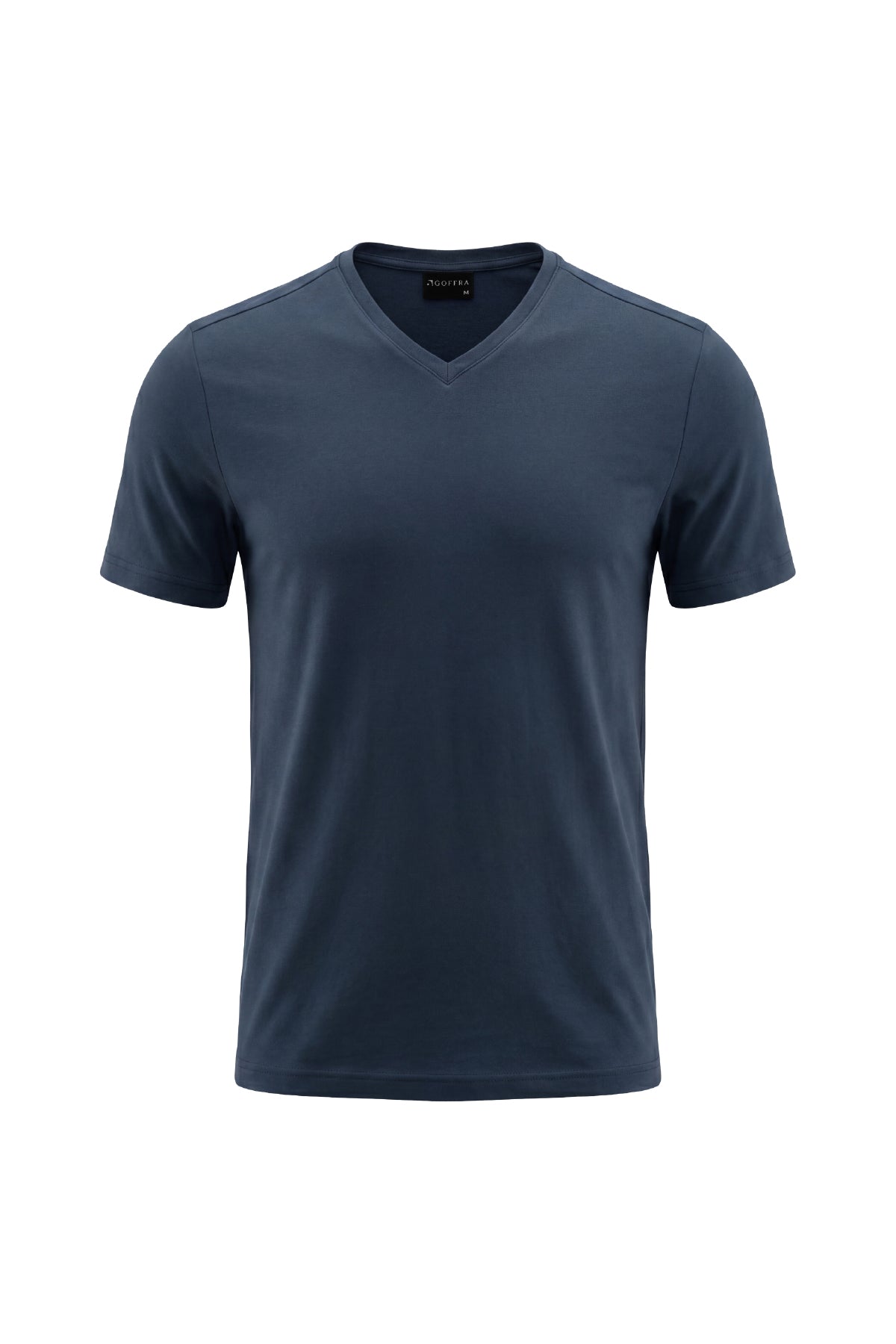 Erkek Vision V Yaka Premium Kalite Yoğun Dokulu Pamuklu T-Shirt Lacivert M102-R0220-07