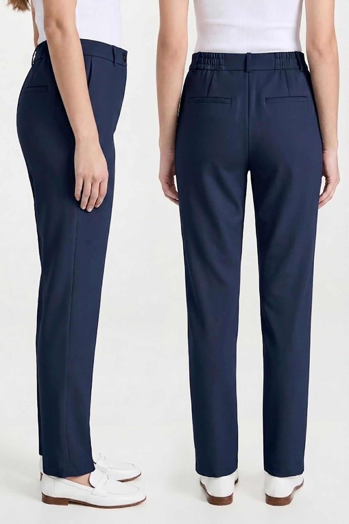 Kadın Flexon Ultra Esnek Relaxed Beli Lastikli Jogger Pantolon Lacivert W702-R0433-05