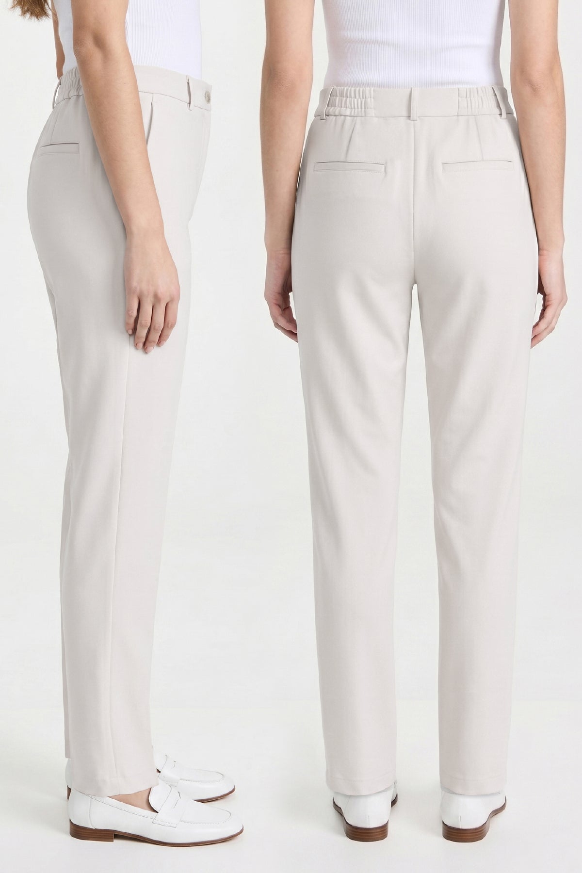 Damen Flexon Ultra Elastische Relaxed Jogger Hose mit Gummizug an der Taille Stein W702-R0433-08