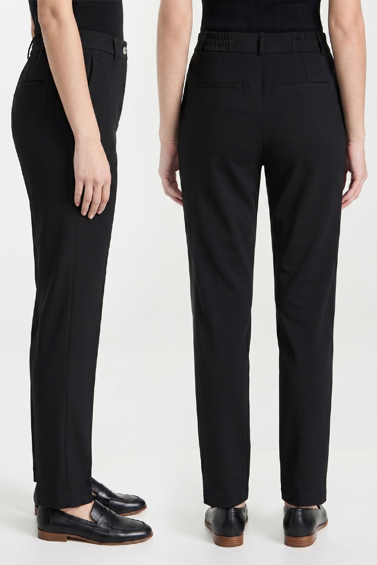Damen Flexon Ultra Elastische Jogger-Hose mit Gummizug an der Taille Schwarz W702-R0433-07