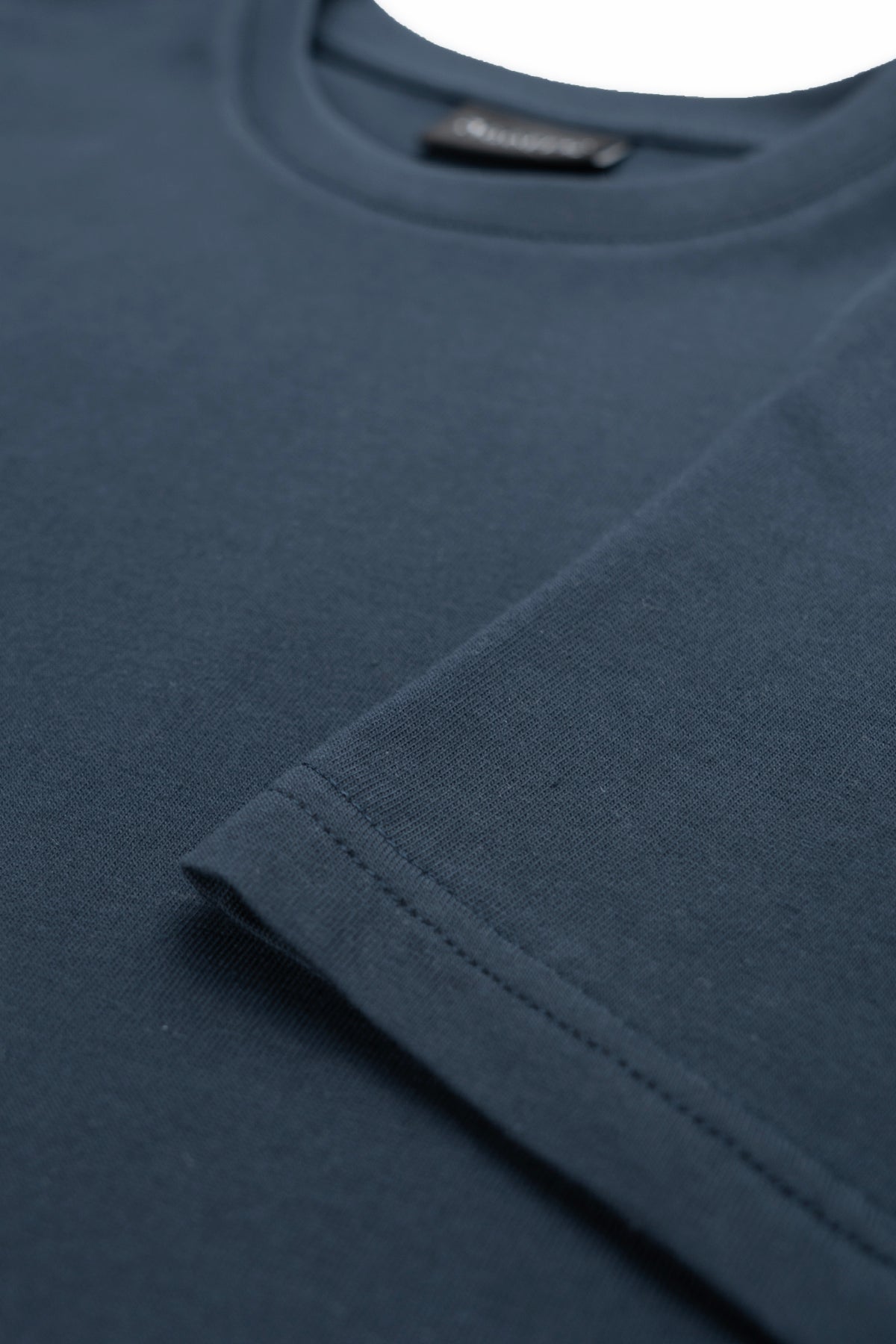 Kadın Vision Bisiklet Yaka Premium Kalite Yoğun Dokulu Pamuklu T-Shirt Lacivert W101-R0220-07