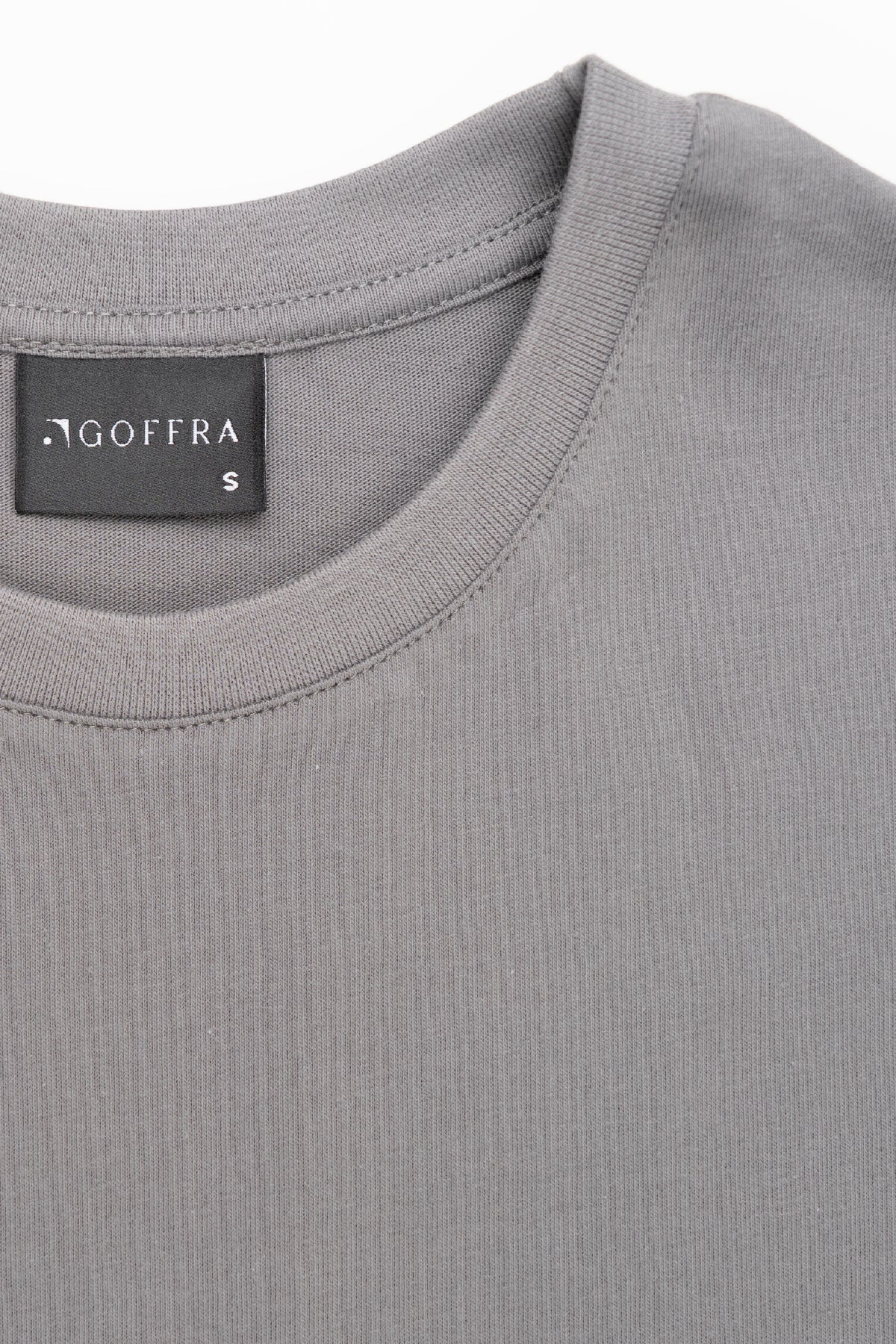 Kadın Vision Bisiklet Yaka Premium Kalite Yoğun Dokulu Pamuklu T-Shirt Koyu Gri W101-R0220-04