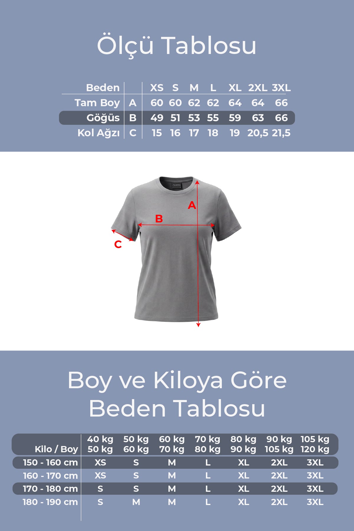 Kadın Vision Bisiklet Yaka Premium Kalite Yoğun Dokulu Pamuklu T-Shirt Koyu Gri W101-R0220-04