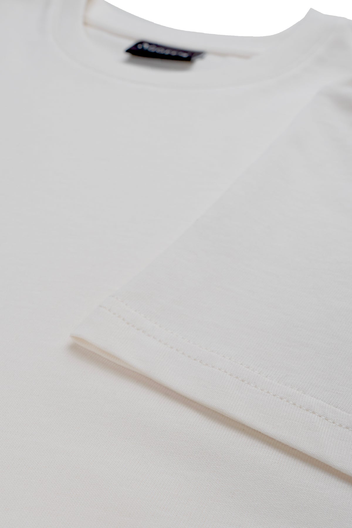 Kadın Vision Bisiklet Yaka Premium Kalite Yoğun Dokulu Pamuklu T-Shirt Krem W101-R0220-02