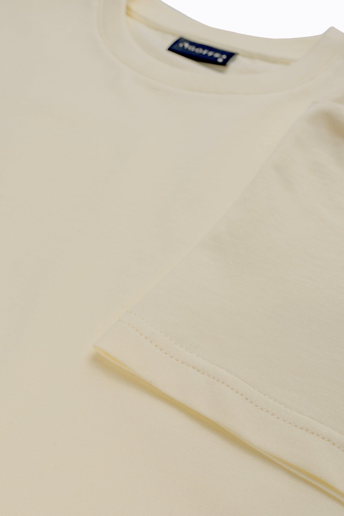 Kadın Vision Bisiklet Yaka Premium Kalite Yoğun Dokulu Pamuklu T-Shirt Sarı W101-R0220-03