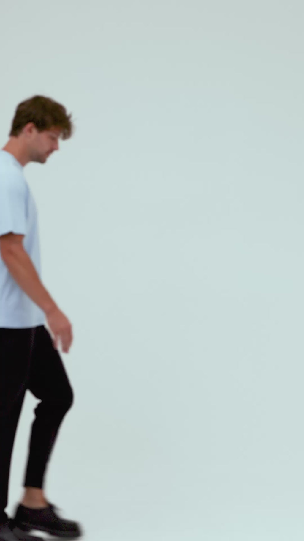 Erkek Premium Kalite Yoğun Dokulu Pamuklu T-Shirt Açık Mavi M101-R0220-08