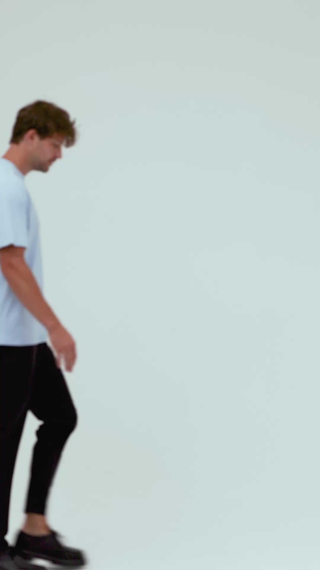 Erkek Premium Kalite Yoğun Dokulu Pamuklu T-Shirt Açık Mavi M101-R0220-08