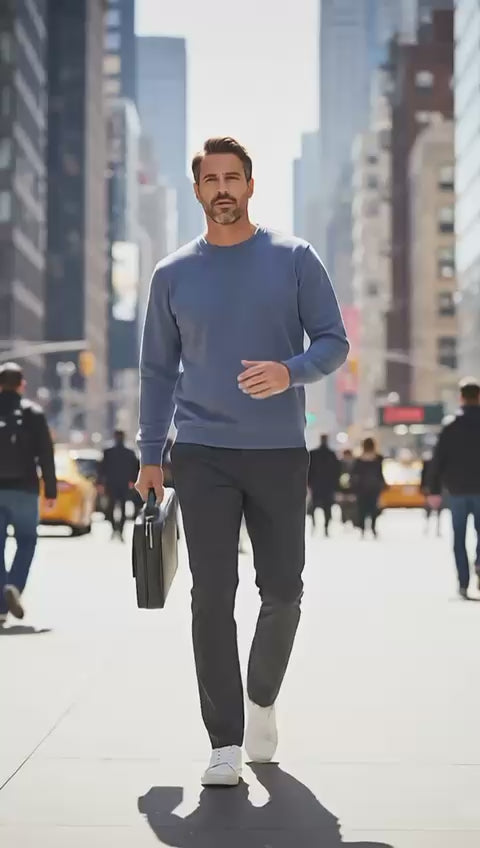 Erkek Flexon Ultra Esnek Relaxed Beli Lastikli Jogger Pantolon Koyu Gri M702-R0433-02